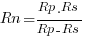 Rn = {Rp.Rs}/{Rp-Rs}
