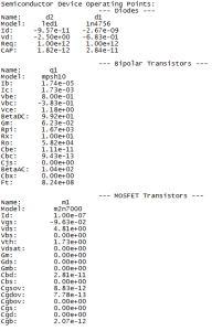 Figure 3 - LTSPICE analyse en régime continu