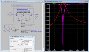 Figure 8 - Filtre soumis à LTSPICE Figure 8 - Filtre soumis à LTSPICE